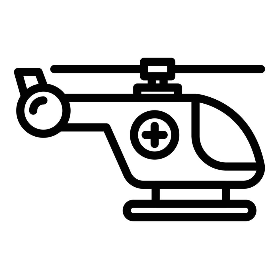 Symbol für Luftrettungshubschrauber, Umrissstil vektor