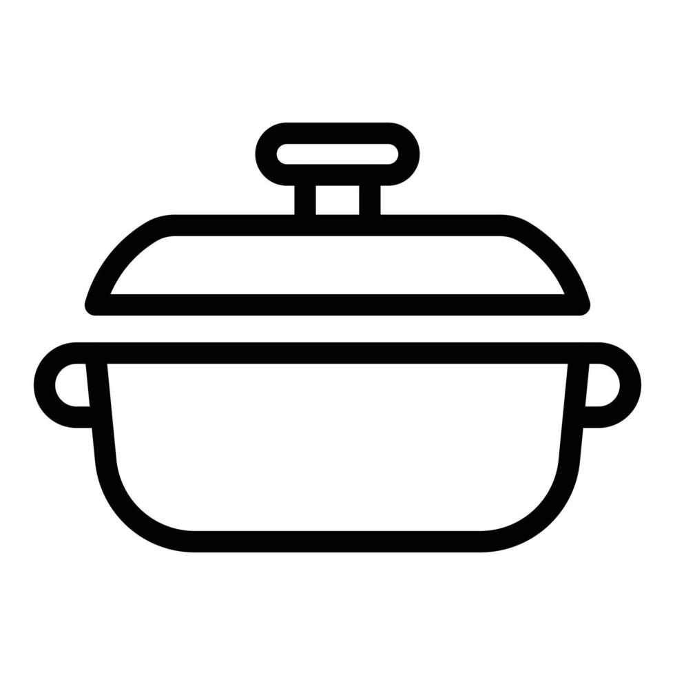 Restaurant-Wok-Pfanne-Symbol, Outline-Stil vektor