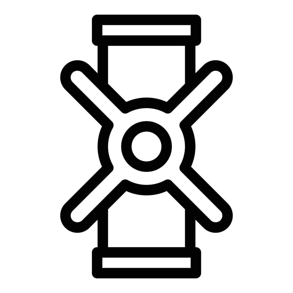 Symbol für Sanitärrohre, Umrissstil vektor