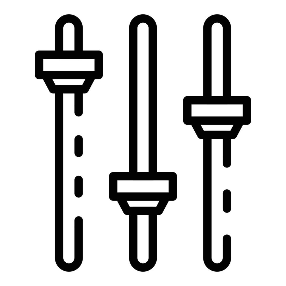 Symbol für Equalizer-Tasten, Umrissstil vektor