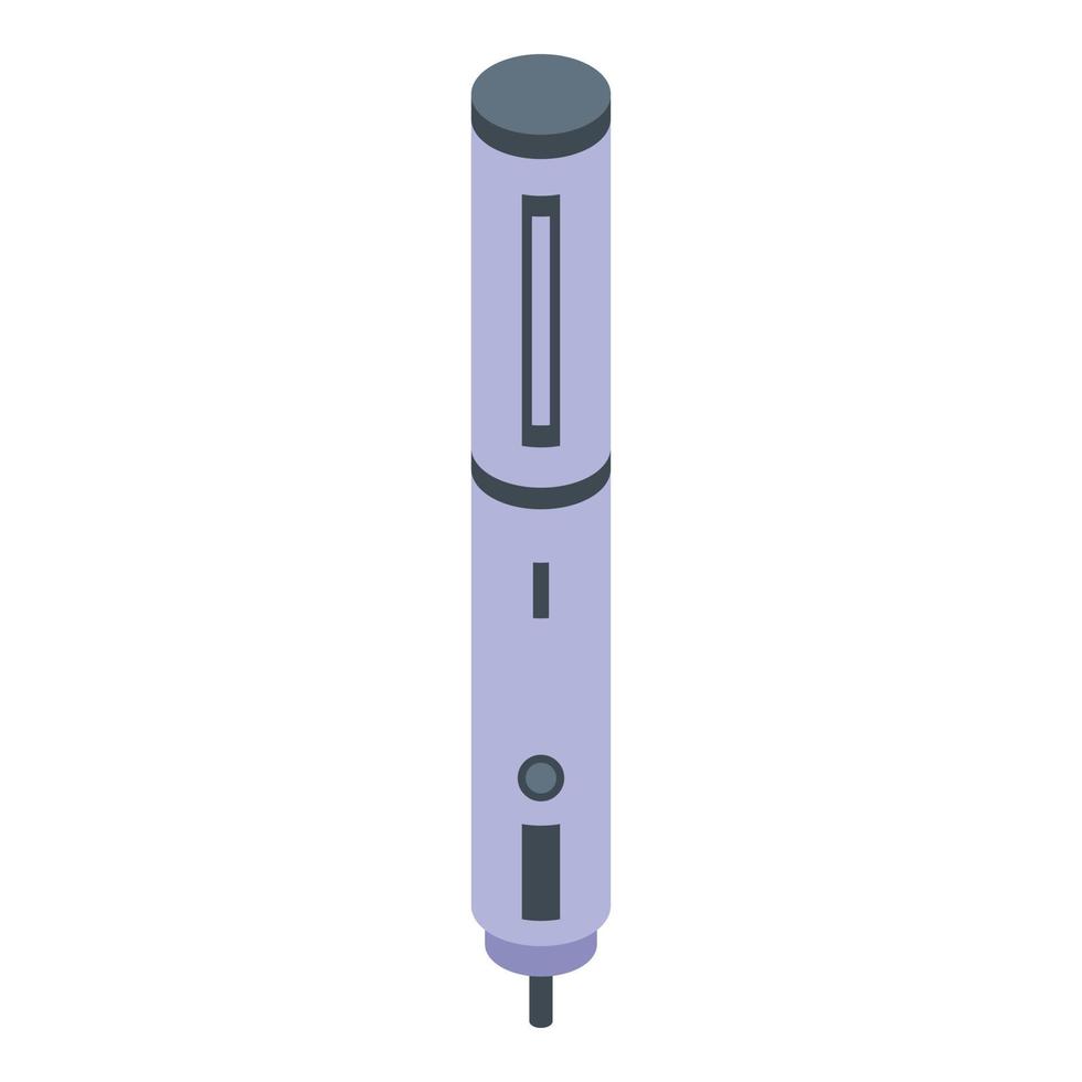 Computer-3D-Stift-Symbol, isometrischer Stil vektor