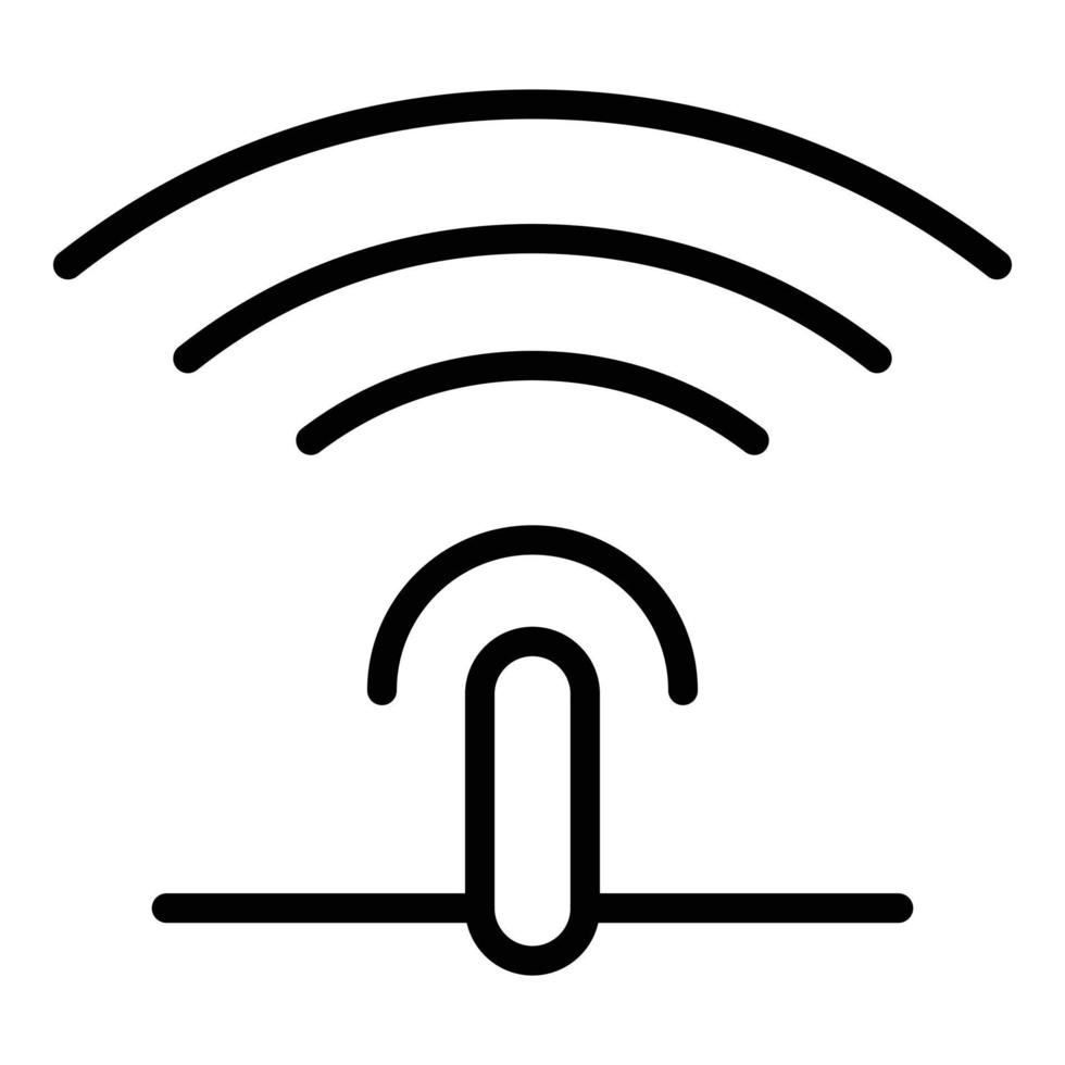wiFi router punkt ikon, översikt stil vektor