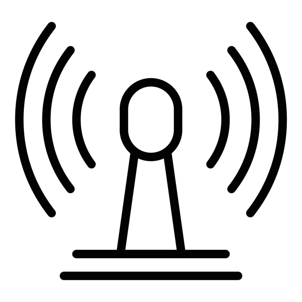 wiFi torn ikon, översikt stil vektor