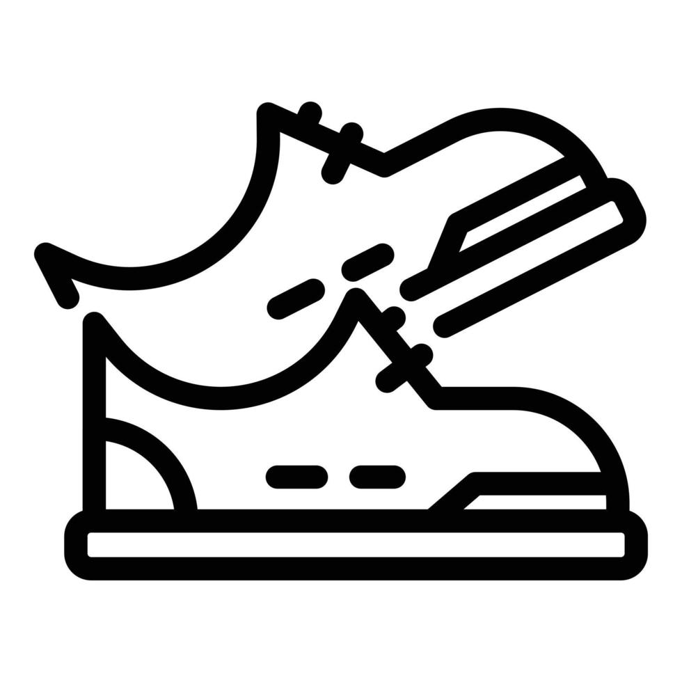 löpare sport skor ikon, översikt stil vektor