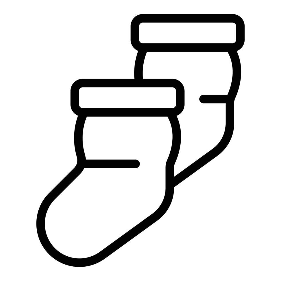 Symbol für Babysocken, Umrissstil vektor