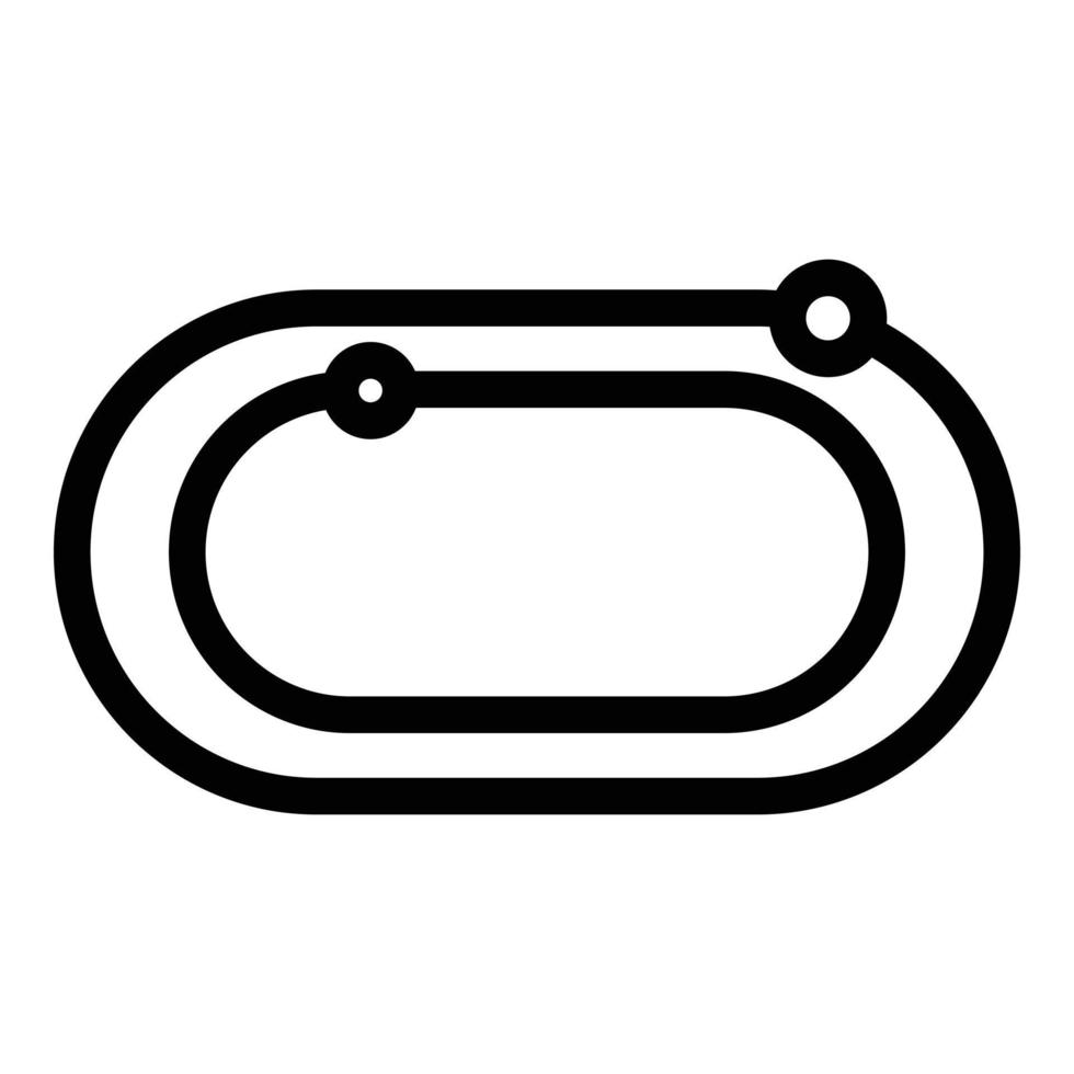 Läufer-Stadion-App-Symbol, Umrissstil vektor