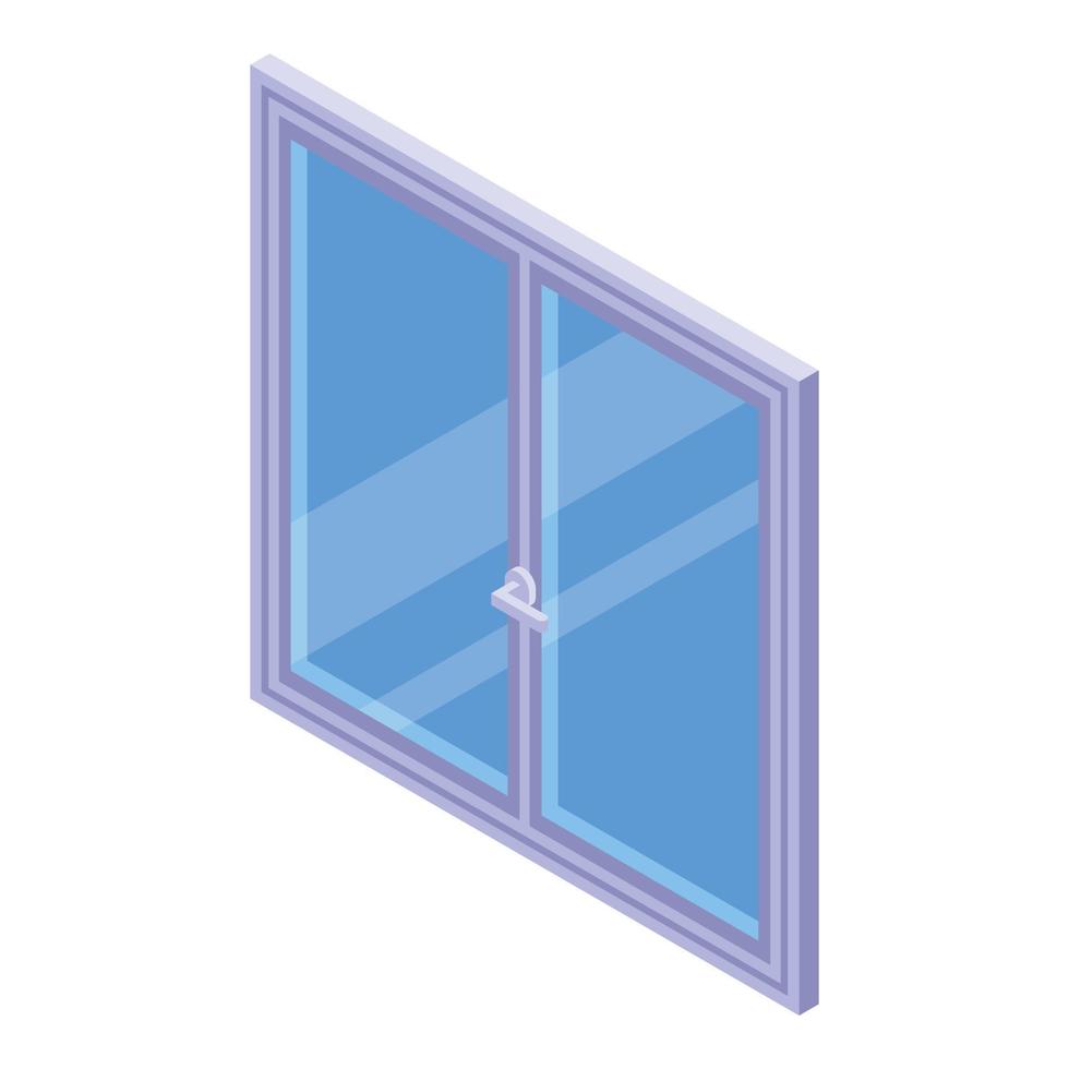 schallisolierendes modernes Fenstersymbol, isometrischer Stil vektor