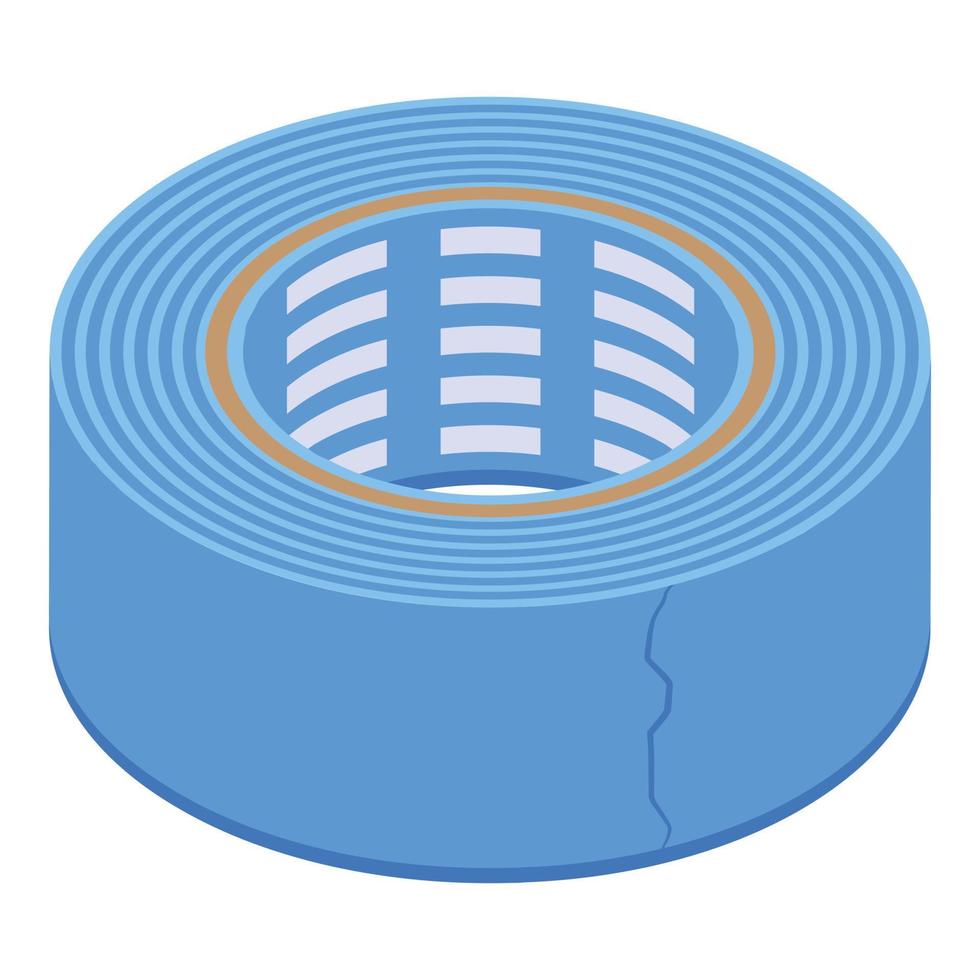 blå scotch tejp ikon, isometrisk stil vektor