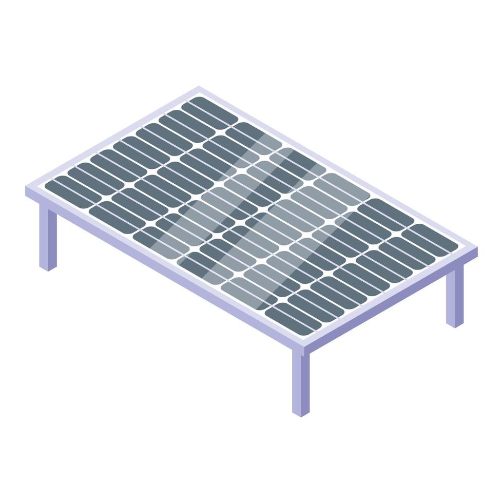 Bodensolarpanel-Symbol, isometrischer Stil vektor