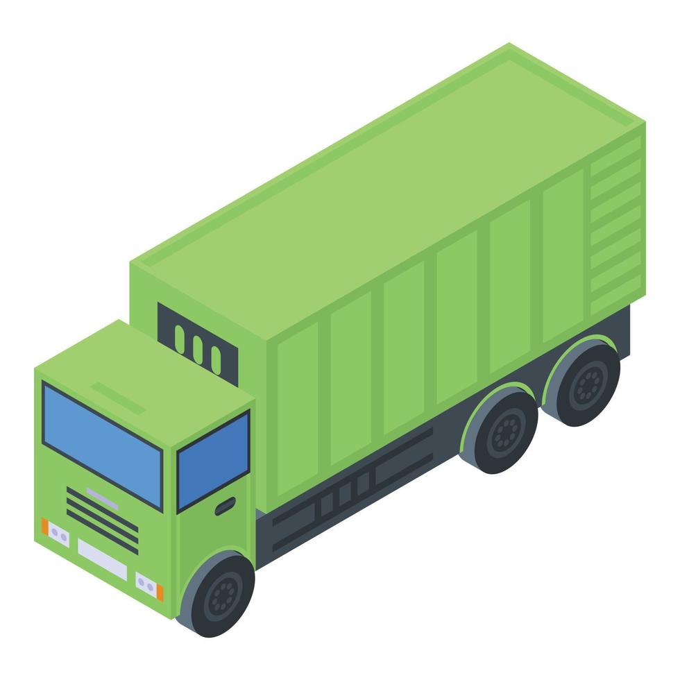 Müllwagen-Symbol, isometrischer Stil vektor