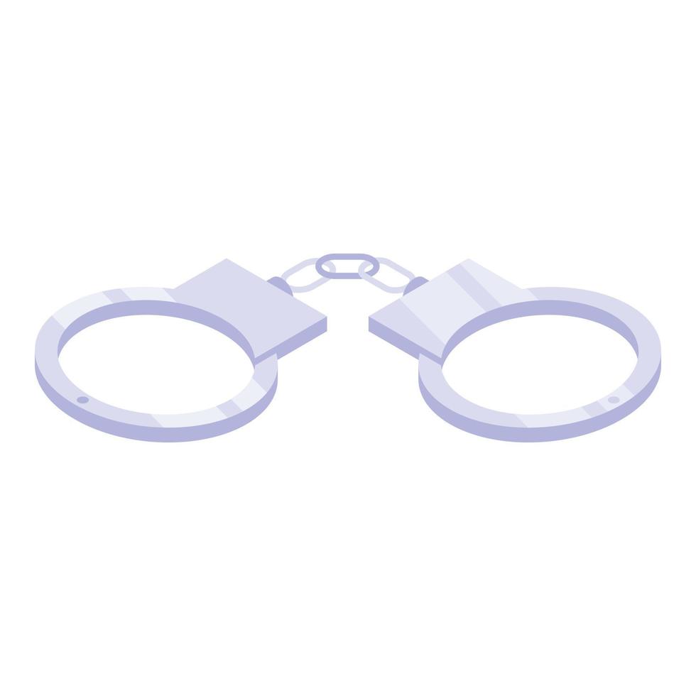 Polizist Handschellen Symbol, isometrischer Stil vektor
