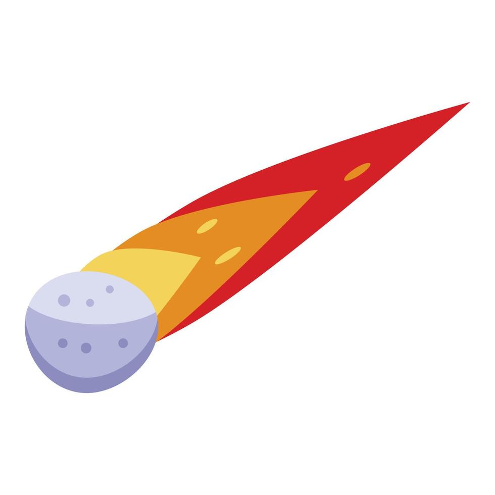 Plats asteroid ikon, isometrisk stil vektor