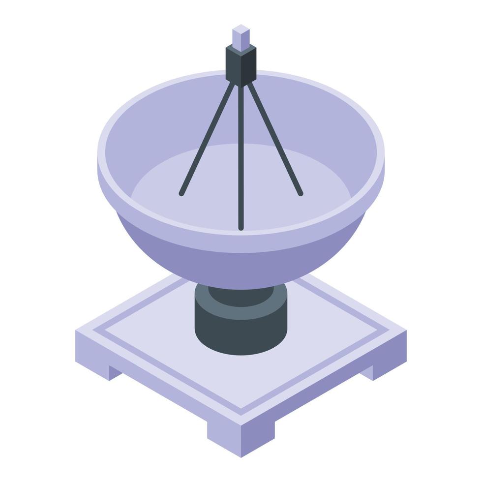 Bodenantenne Satellitensymbol, isometrischer Stil vektor