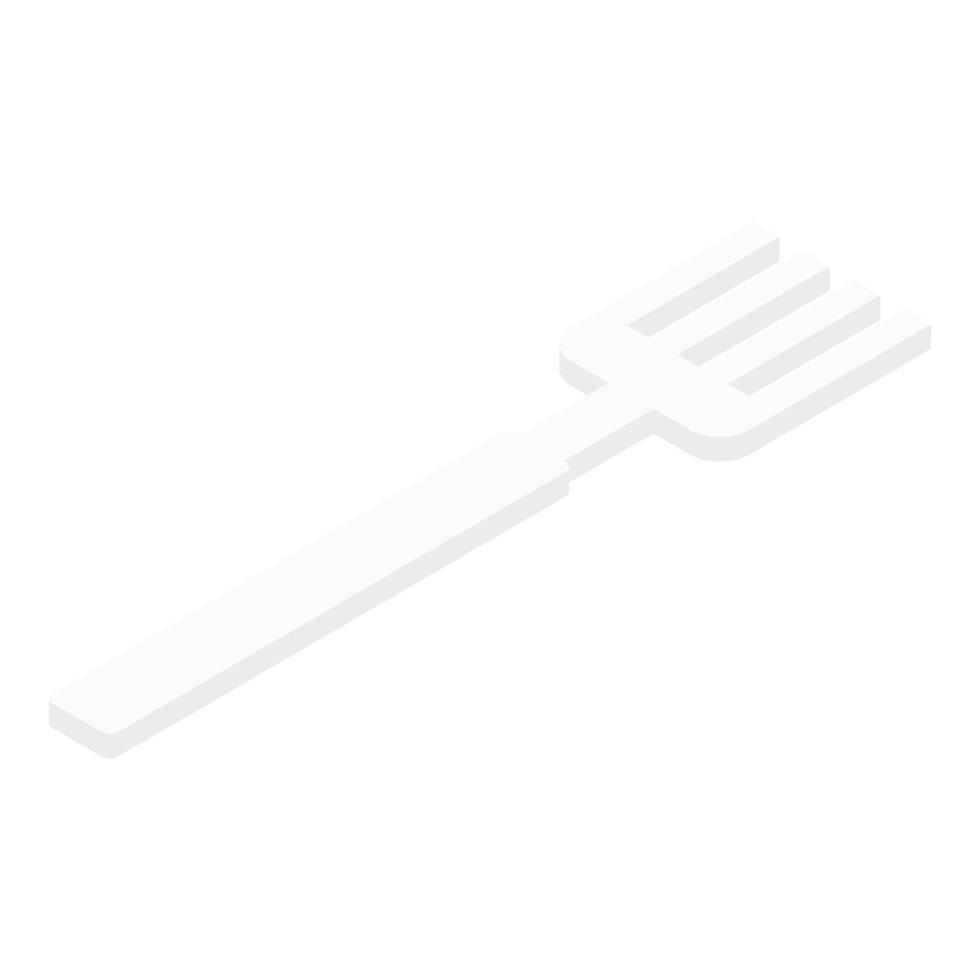 eco plast gaffel ikon, isometrisk stil vektor