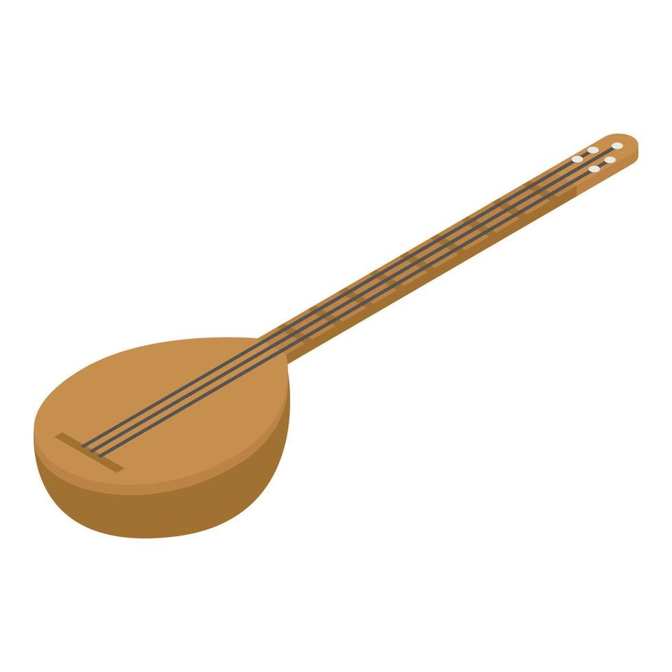 türkische musikinstrumentenikone, isometrischer stil vektor