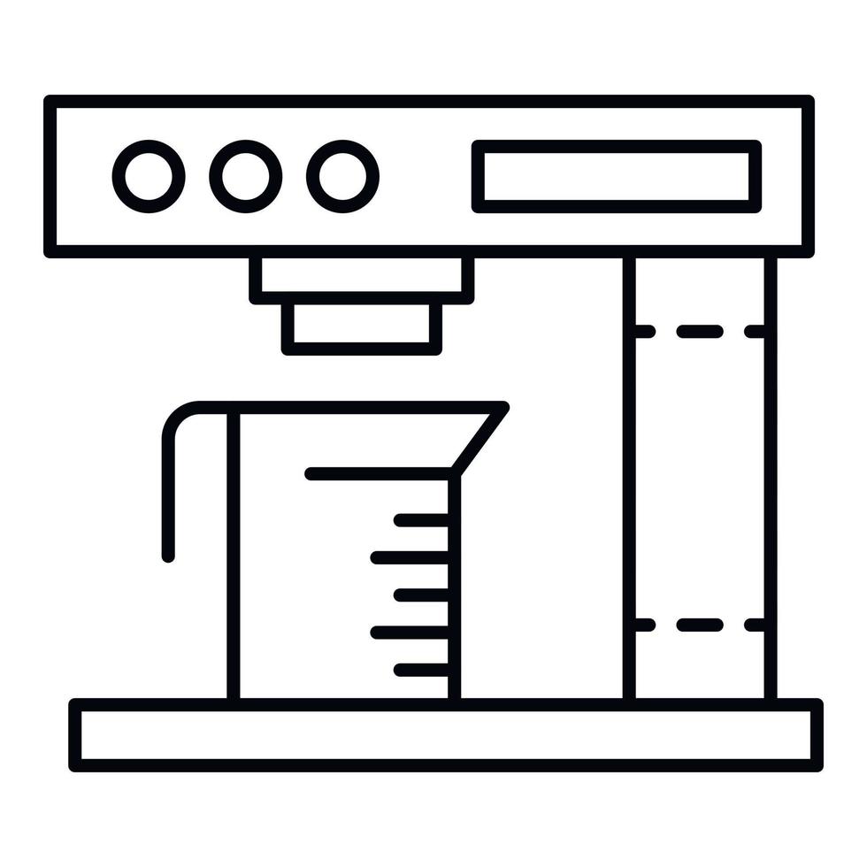 Symbol für Kaffeemilchmaschine, Umrissstil vektor