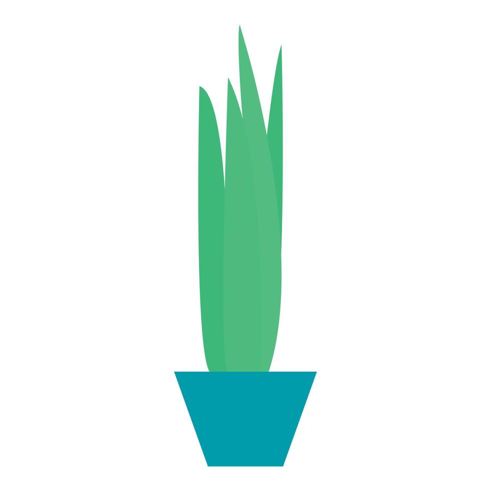 Kaktus-Topf-Symbol, flacher Stil vektor