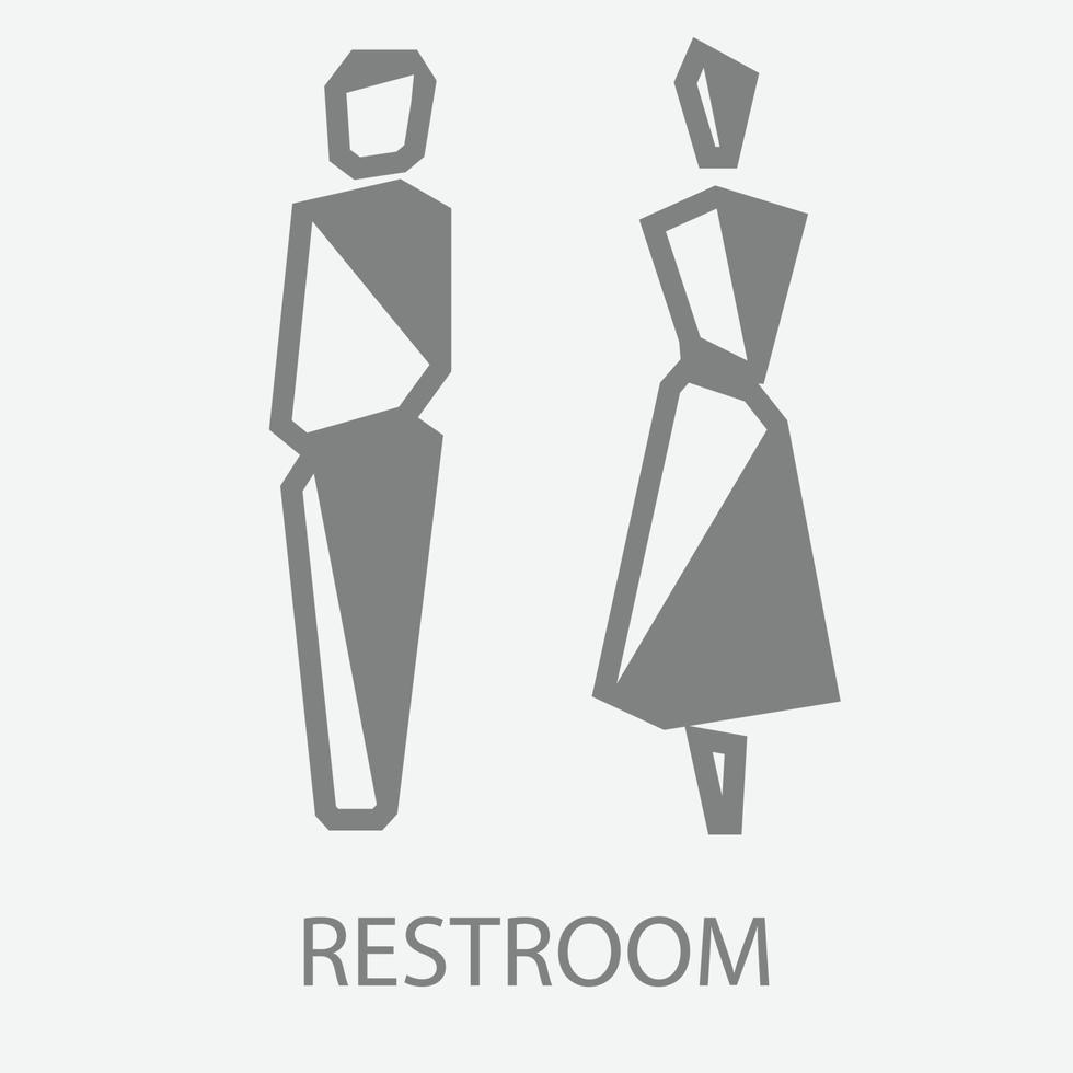toalett tecken, manlig och kvinna ikoner, badrum, toalett vektor