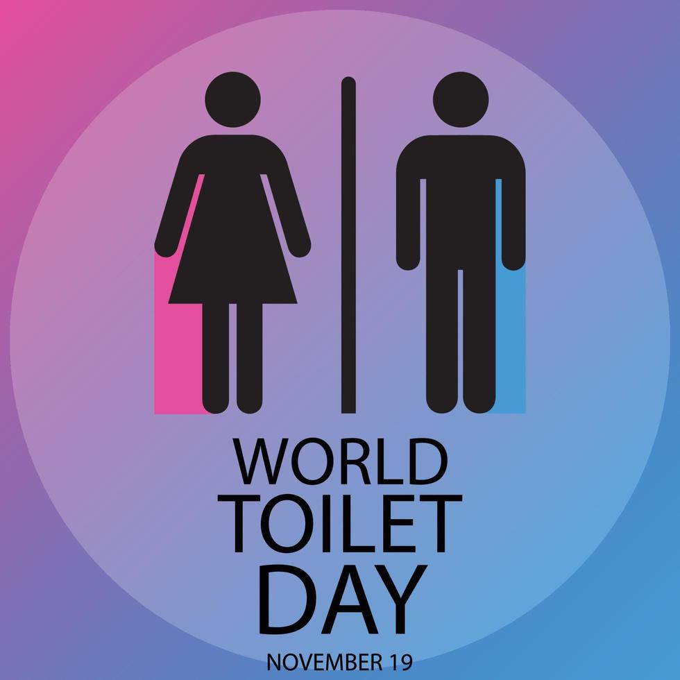 värld toalett dag november 19, toalett tecken, toalett, badrum ikoner vektor