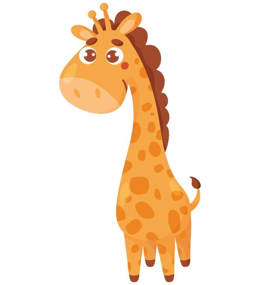 söt djur- giraff vektor