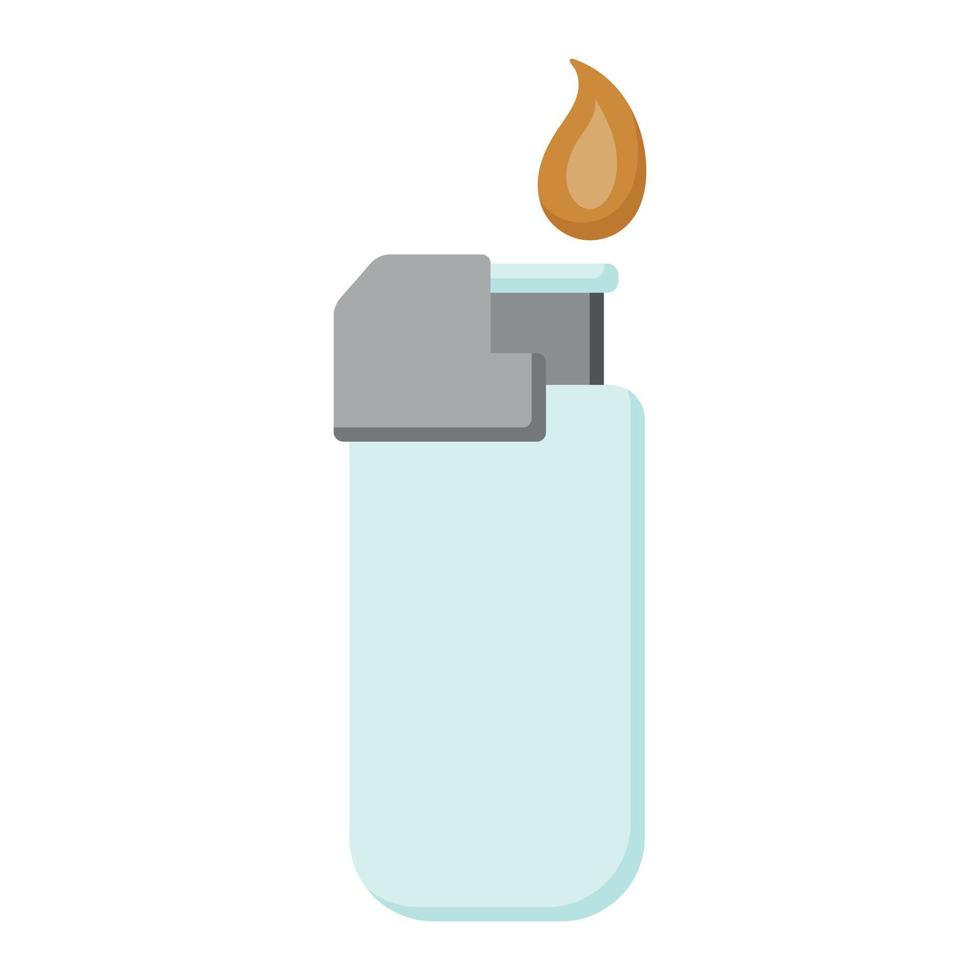 vektor isolerat enkel gas lättare ikon med brand.