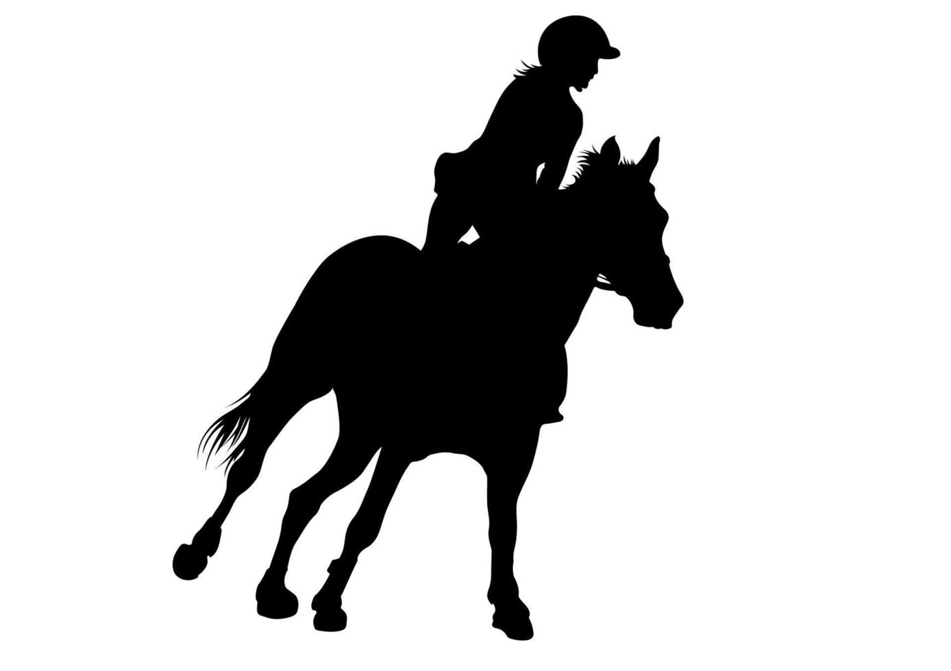 Grafikdesign Silhouette Pferderennen Frau für Rennen isoliert weißer Hintergrund Vektor-Illustration vektor