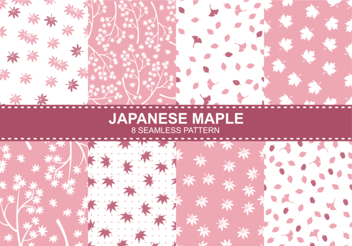 Japanska Maple Patterns vektor
