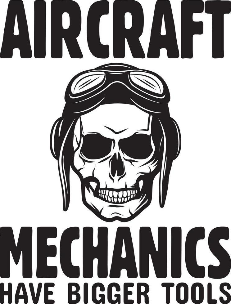 Flugzeugmechaniker-Shirt-Designpaket, Typografie-Gaming-Design vektor