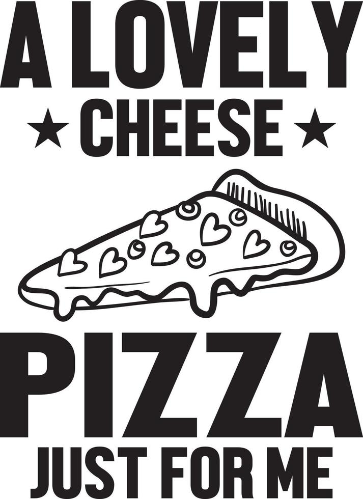 Pizza-T-Shirt-Designpaket, Typografie-T-Shirt-Design vektor