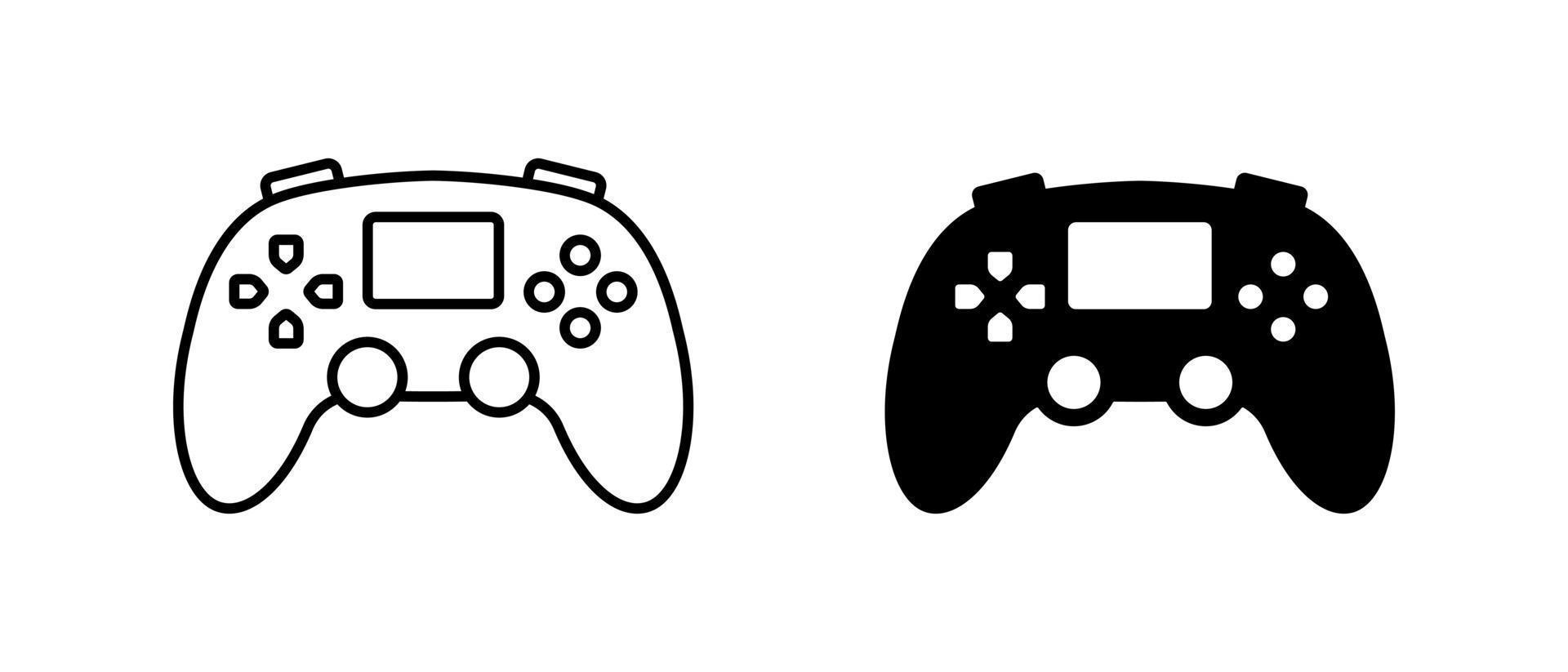 Gaming-modernes Joystick-Symbol. drahtloser Konsolencontroller mit Steuertasten und Bildschirm für Vektorspieler vektor