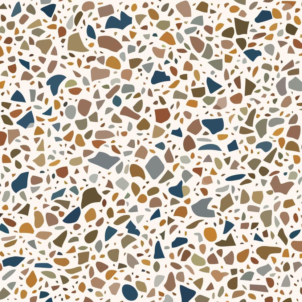 Pebble Beach Terrazzo-Felsfragmente vektor