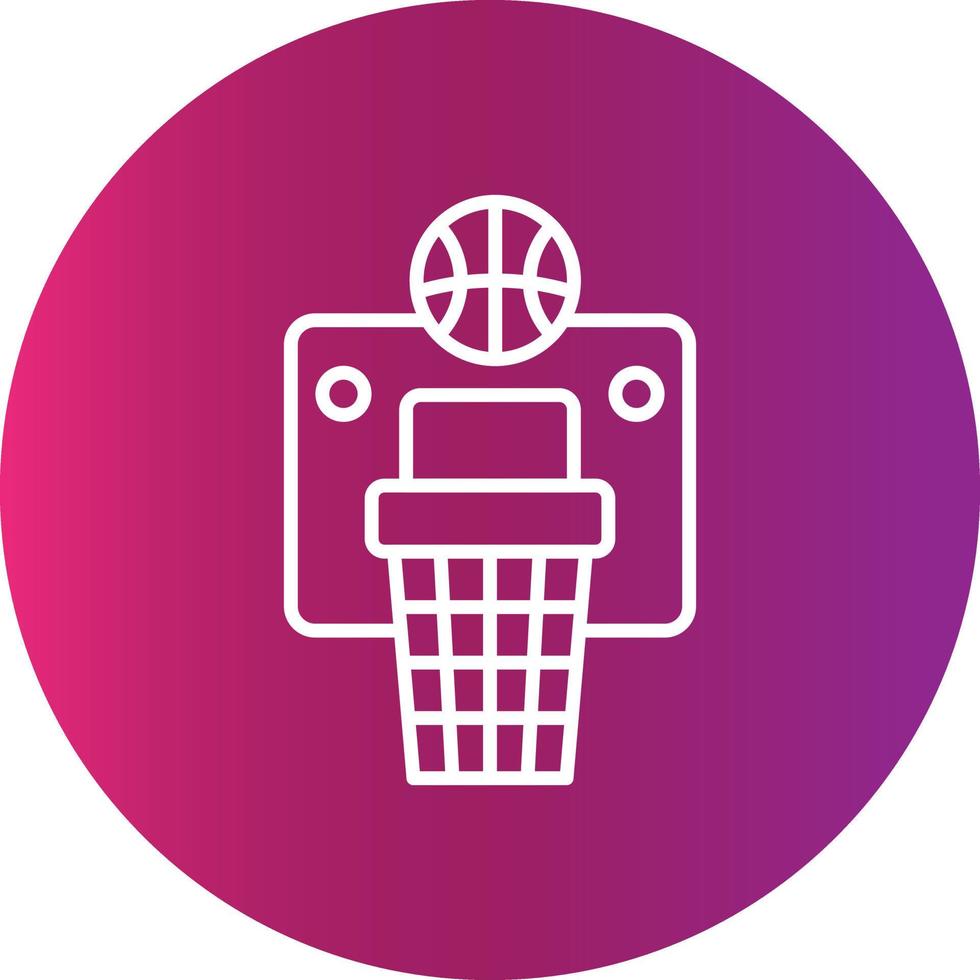 Basketballkorb kreatives Icon-Design vektor