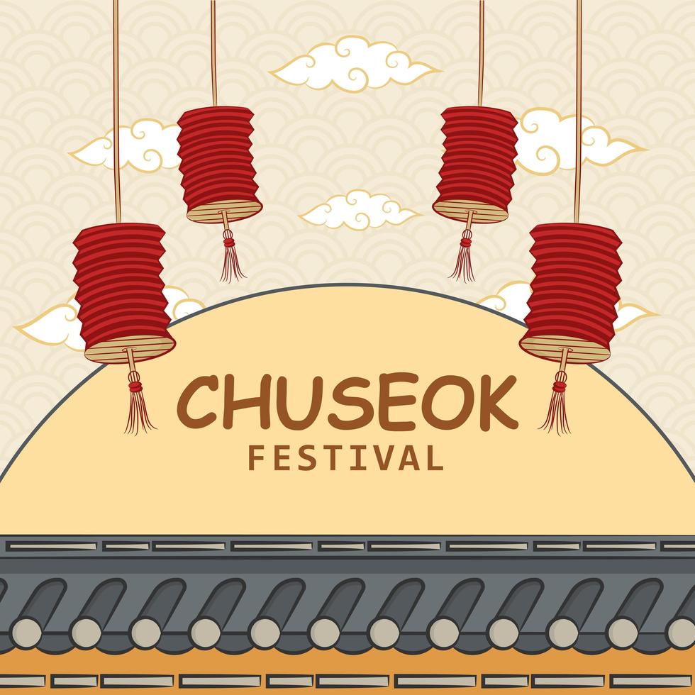 chuseok festival fest vektor