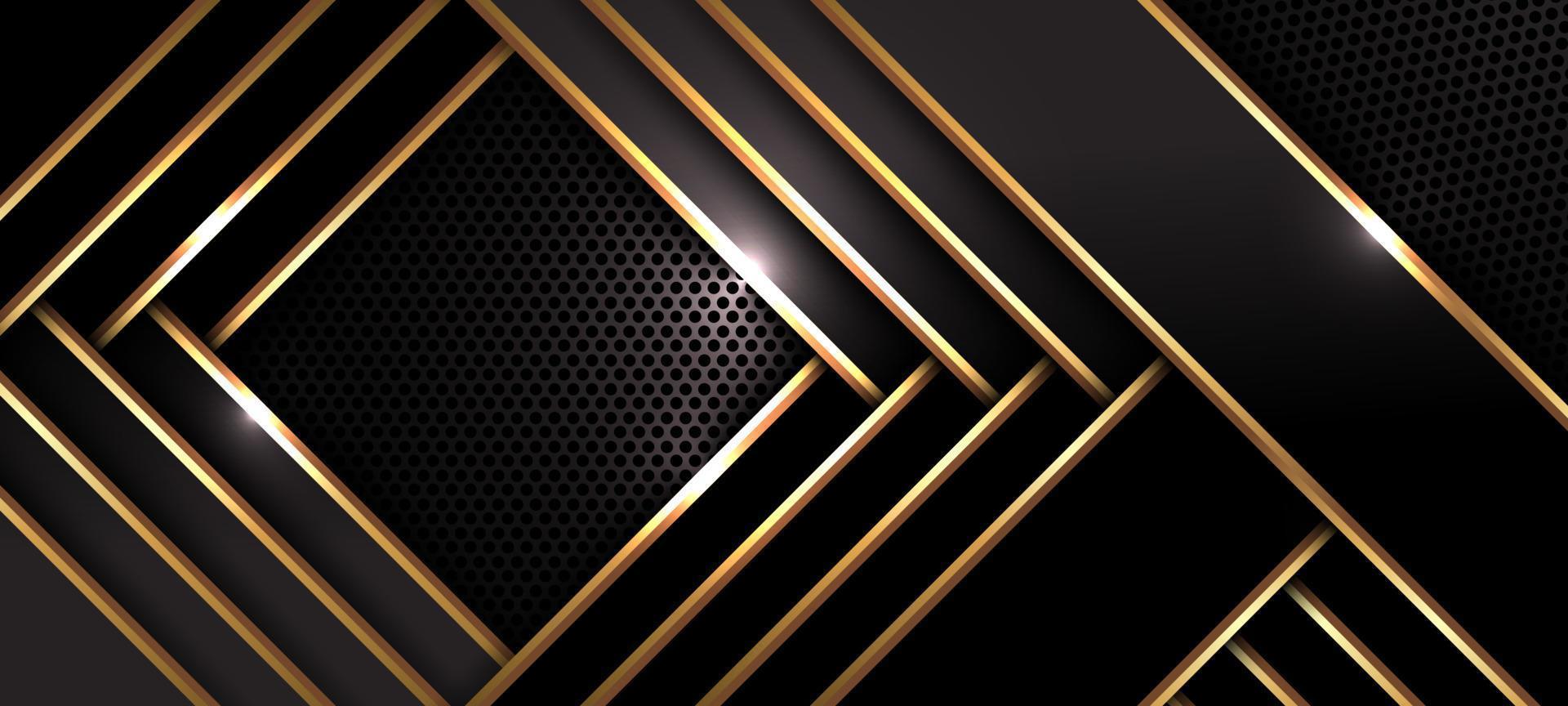 abstrakter geometrischer Hintergrund aus schwarzem Gold vektor