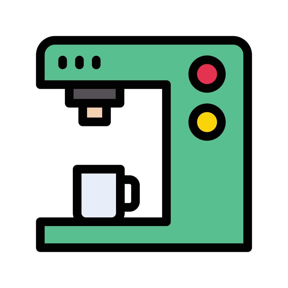 Kaffeemaschinenvektorillustration auf einem Hintergrund Premium-Qualitätssymbole Vektorsymbole für Konzept und Grafikdesign. vektor