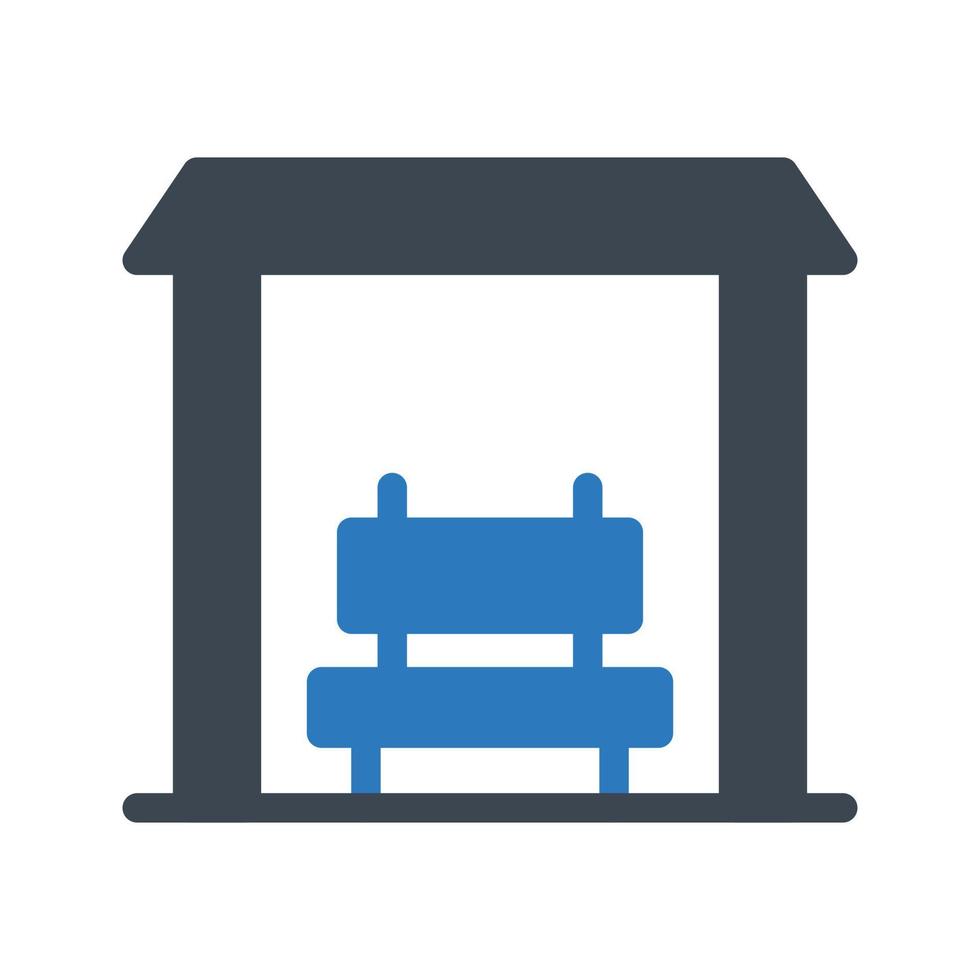 Bushaltestelle-Vektorillustration auf einem Hintergrund. Premium-Qualitätssymbole. Vektorsymbole für Konzept und Grafikdesign. vektor