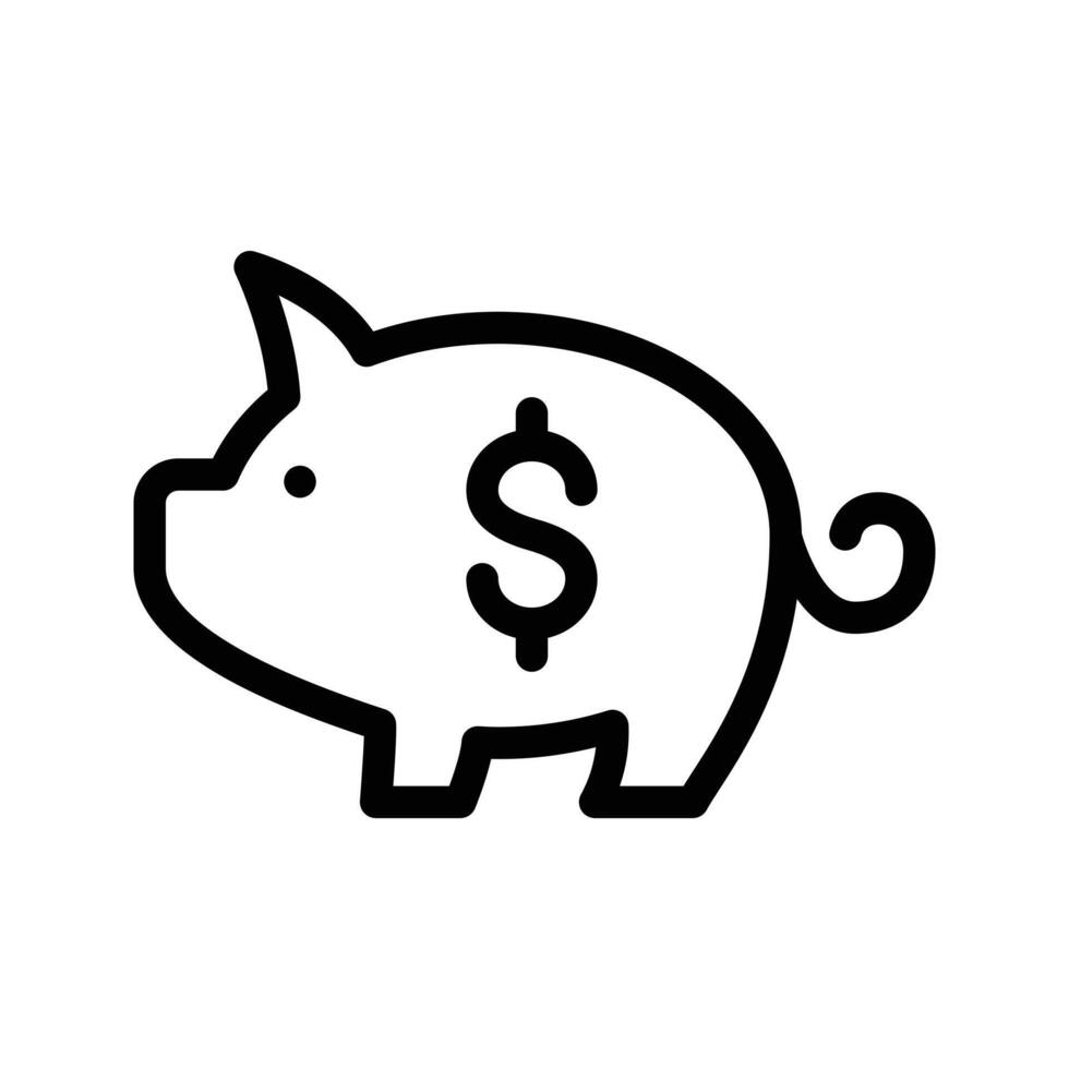 sparschwein-vektorillustration auf einem hintergrund. hochwertige symbole. vektorikonen für konzept und grafikdesign. vektor