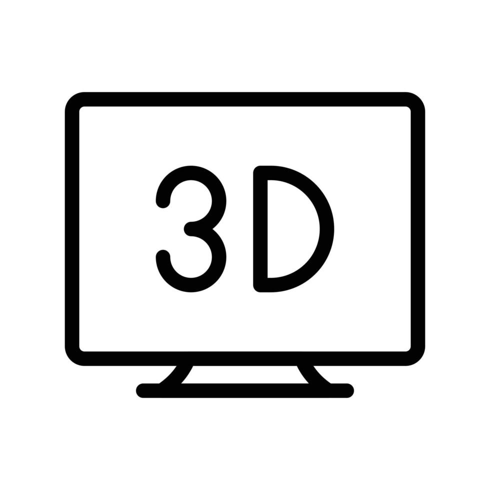 3D-Bildschirm-Vektorillustration auf einem Hintergrund. Premium-Qualitätssymbole. Vektorsymbole für Konzept und Grafikdesign. vektor