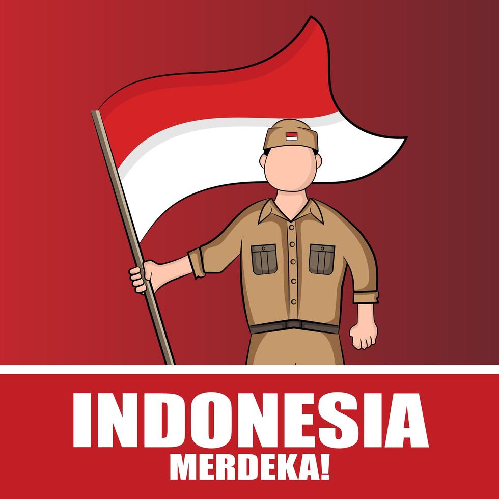 Indonesien Unabhängigkeitstag Banner vektor