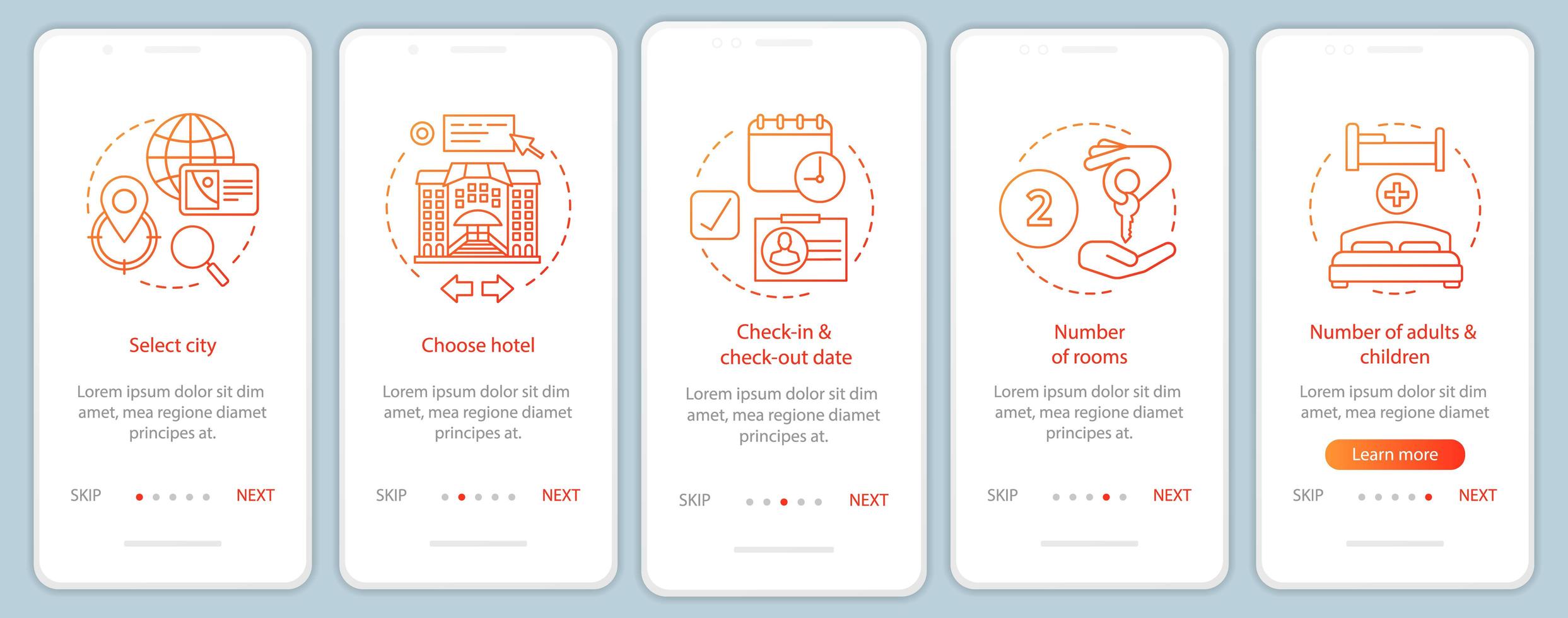 reseplanering ombord mobilappsskärm vektor