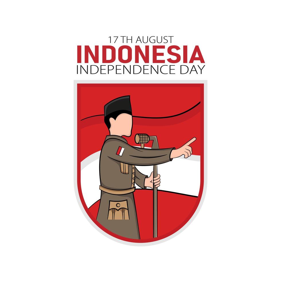 Indonesiens självständighetsdag vektor