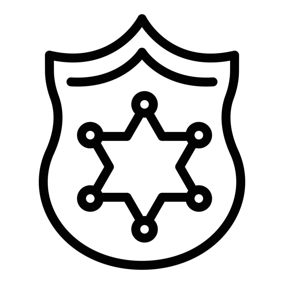 Symbol der Polizeibehörde, Umrissstil vektor