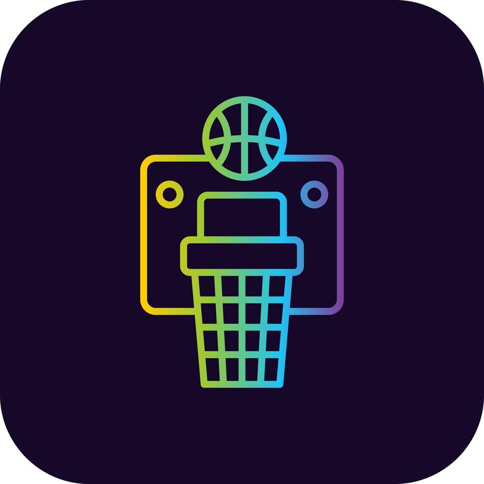 Basketballkorb kreatives Icon-Design vektor