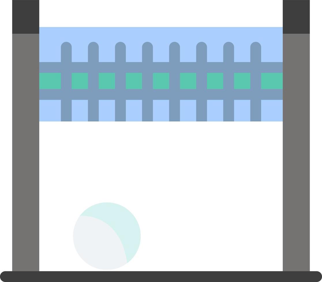 spel stolpe netto volleyboll platt Färg ikon vektor ikon baner mall