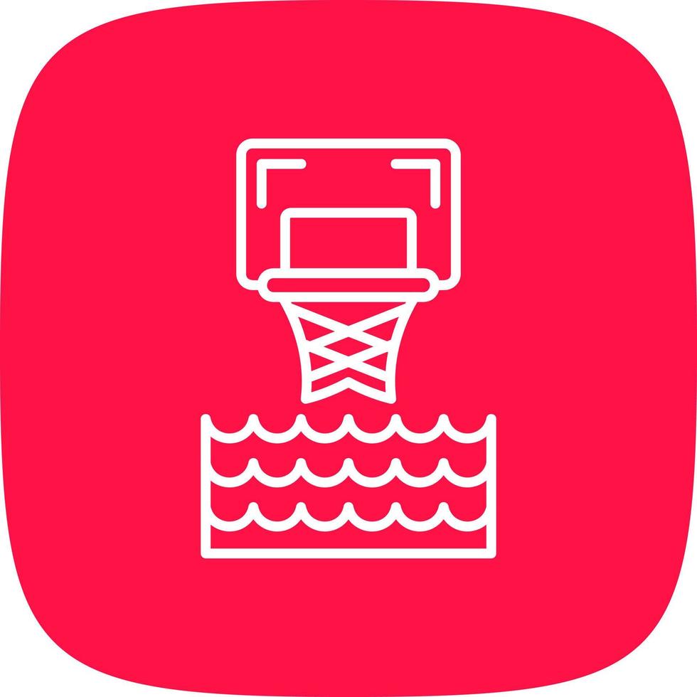 kreatives Icon-Design für Wasserbasketball vektor