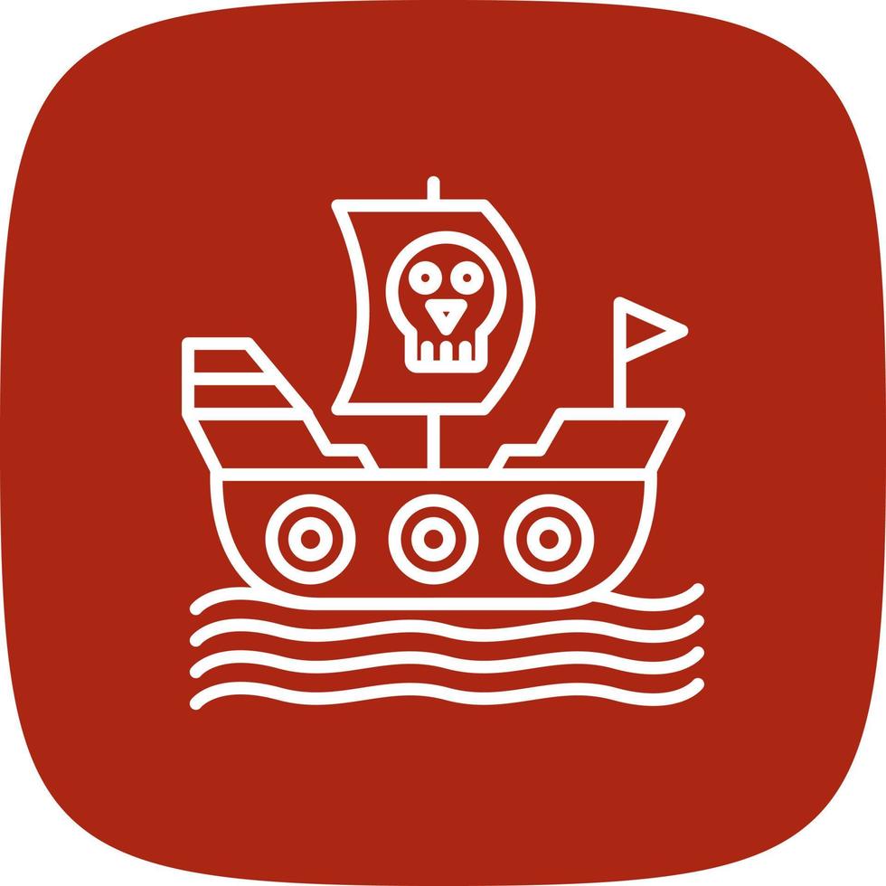 Piratenschiff kreatives Icon-Design vektor