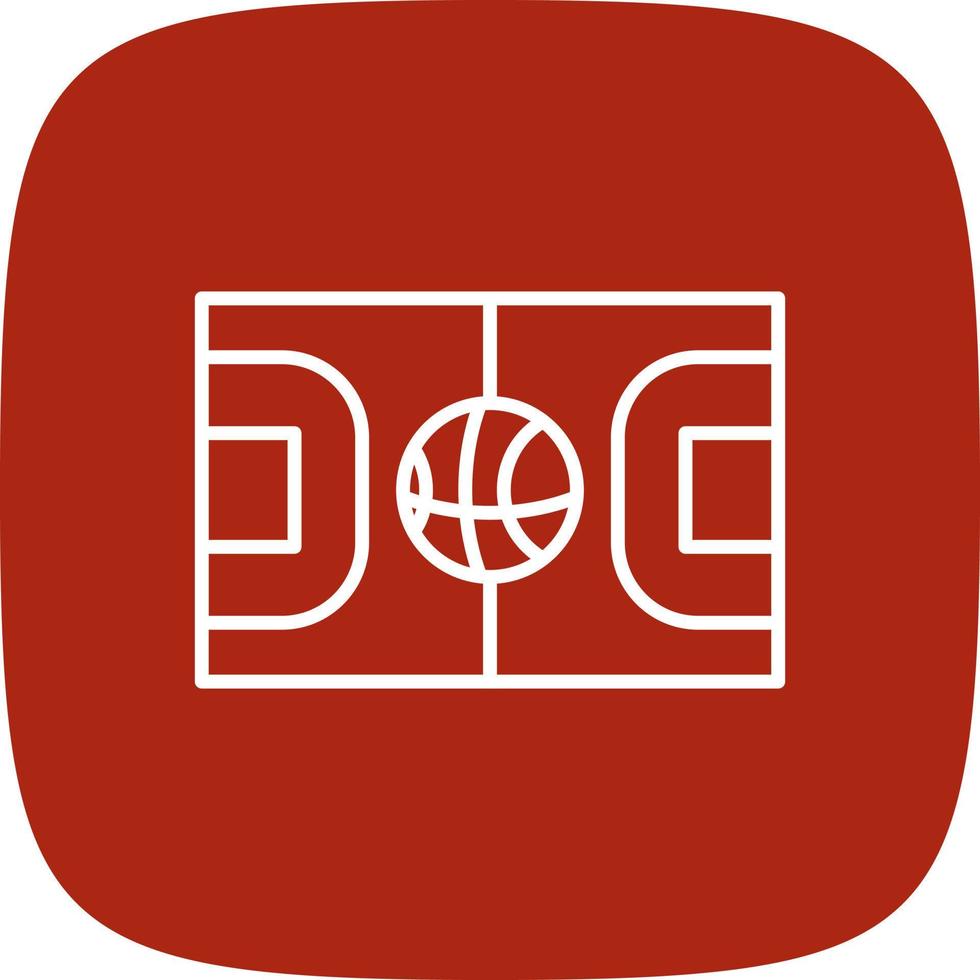 Basketballplatz kreatives Icon-Design vektor