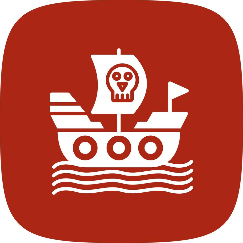 Piratenschiff kreatives Icon-Design vektor