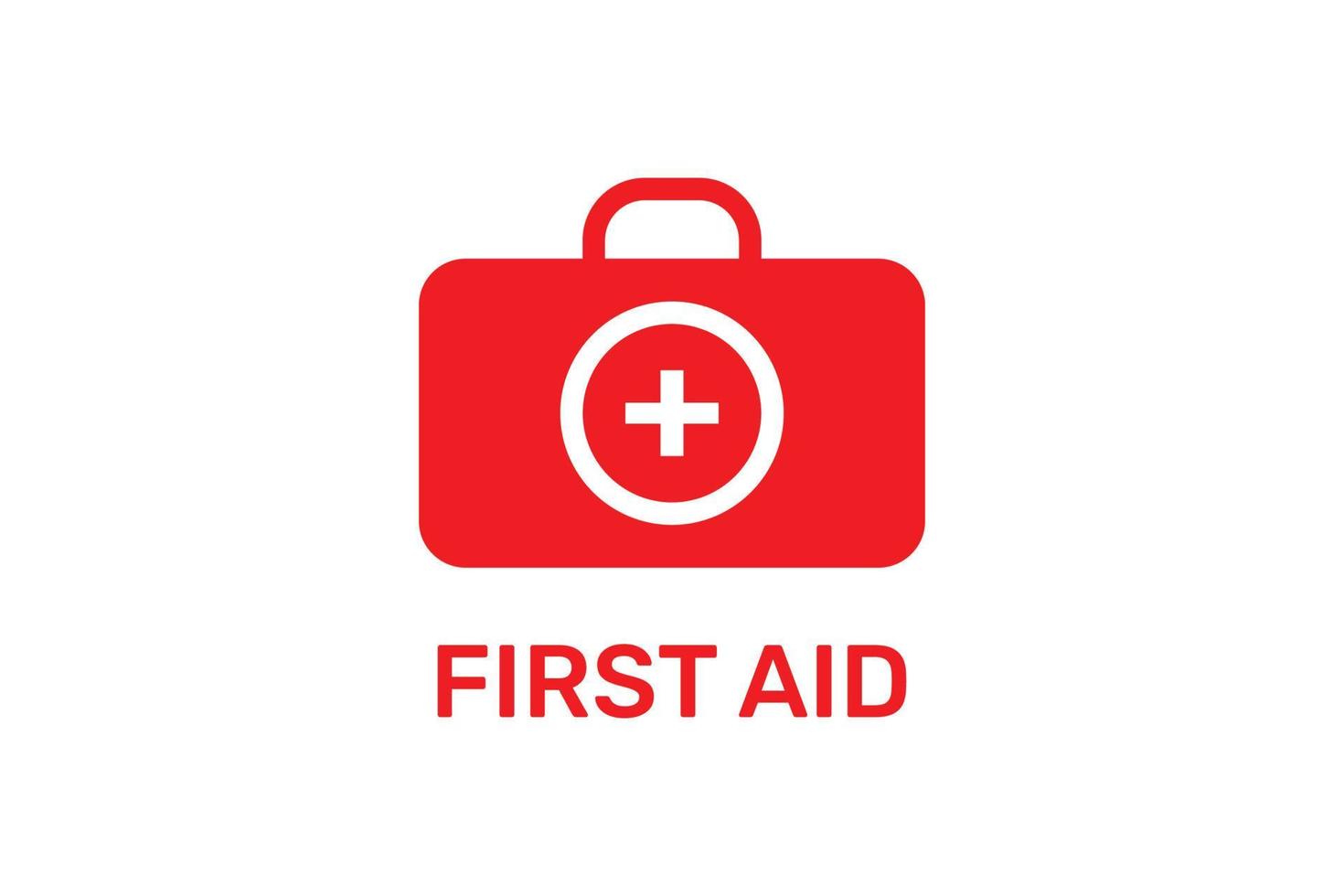 Erste-Hilfe-Tasche Erste-Hilfe-Kit-Symbol-Vektor-Illustration vektor