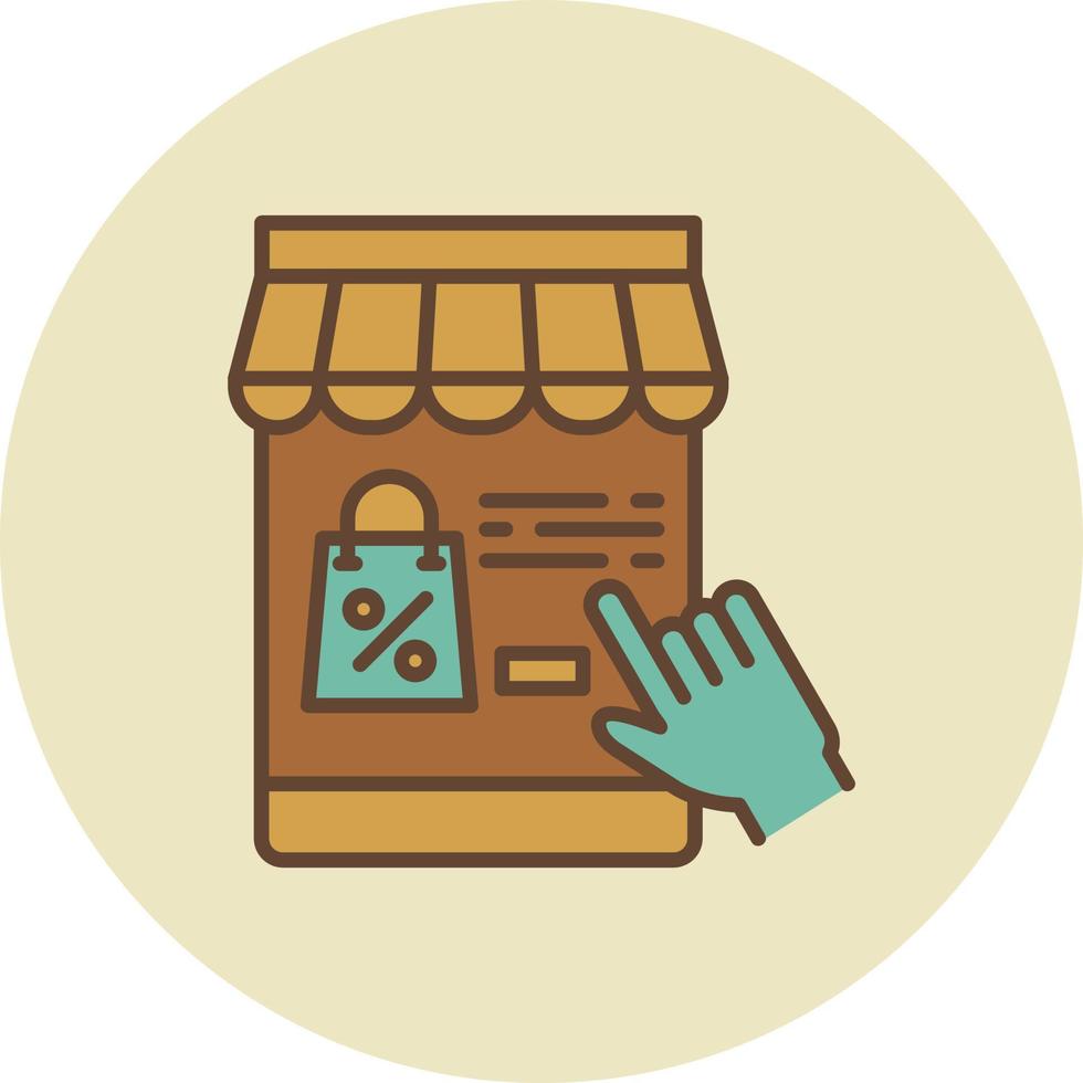 Online-Shopping kreatives Icon-Design vektor